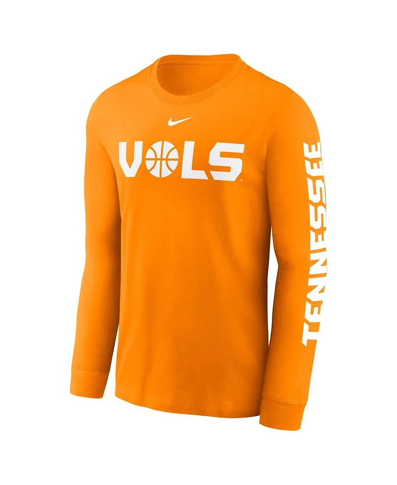 Nike Men's Tennessee Orange Volunteers Basketball Icon Two-Hit Long Sleeve T-Shirt