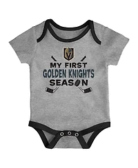 Outerstuff Baby Boys and Girls 3-Piece Vegas Golden Knights Legend Bodysuit Set