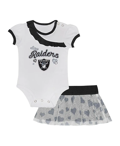 Outerstuff Baby Boys and Girls 2-Piece Las Vegas Raiders Love My Team Bodysuit Skirt Set