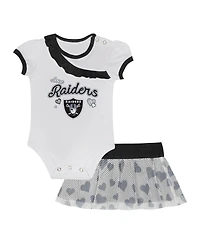 Outerstuff Baby Boys and Girls 2-Piece Las Vegas Raiders Love My Team Bodysuit Skirt Set