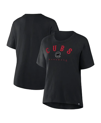 Fanatics Women's Black Chicago Cubs Home Run Legacy T-Shirt