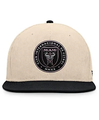 Fanatics Men's Cream Inter Miami Cf Tempo Corduroy Snapback Hat