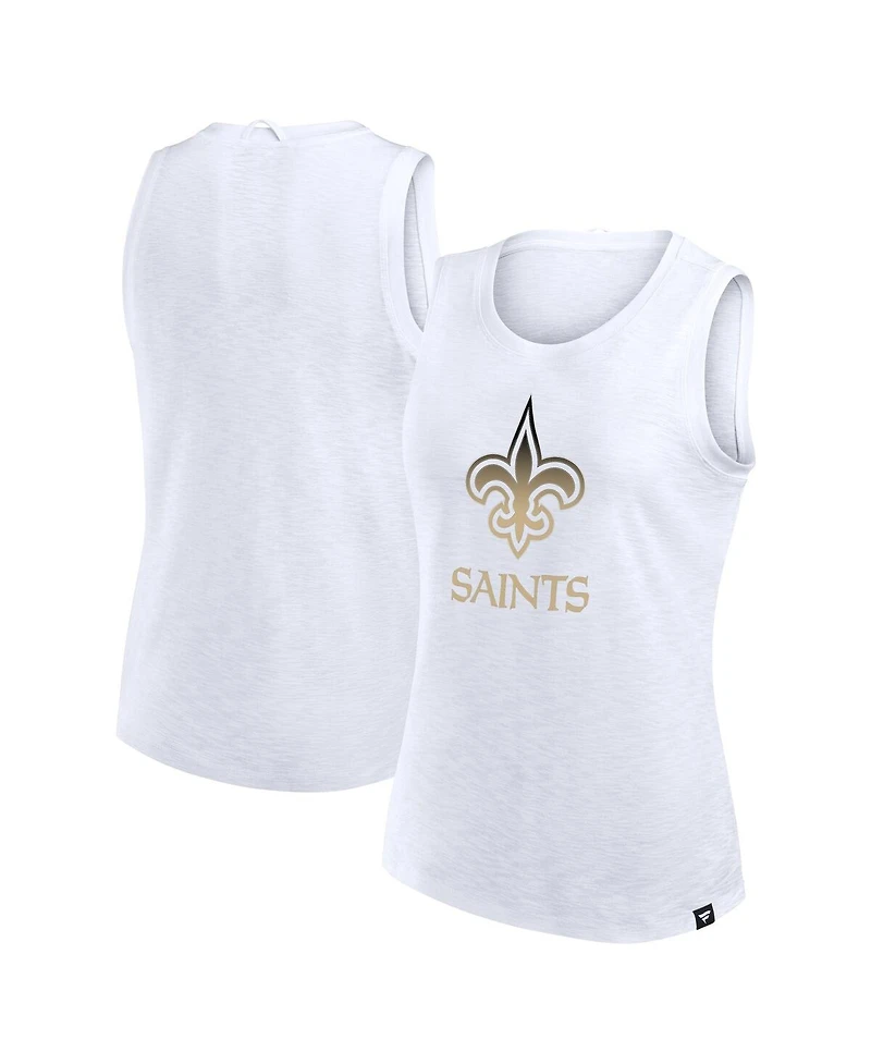Fanatics Women's White New Orleans Saints Slub Tank Top