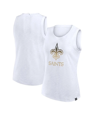 Fanatics Women's White New Orleans Saints Slub Tank Top
