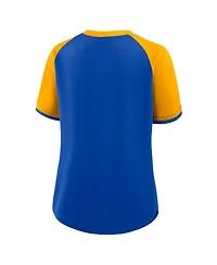 Fanatics Women's Royal/Gold Los Angeles Rams Height Advantage T-Shirt