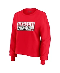 Wear by Erin Andrews Women's 2-Piece Red Kansas City Chiefs Heavy Rugby Jersey Long Sleeve T-Shirt and Shorts Lounge Set