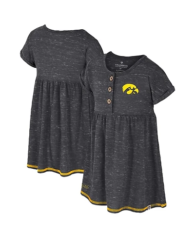 Colosseum Girls Toddler Black Iowa Hawkeyes Fleet Dress