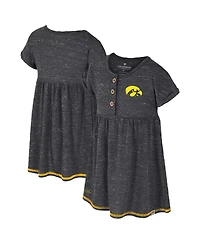 Colosseum Girls Toddler Black Iowa Hawkeyes Fleet Dress