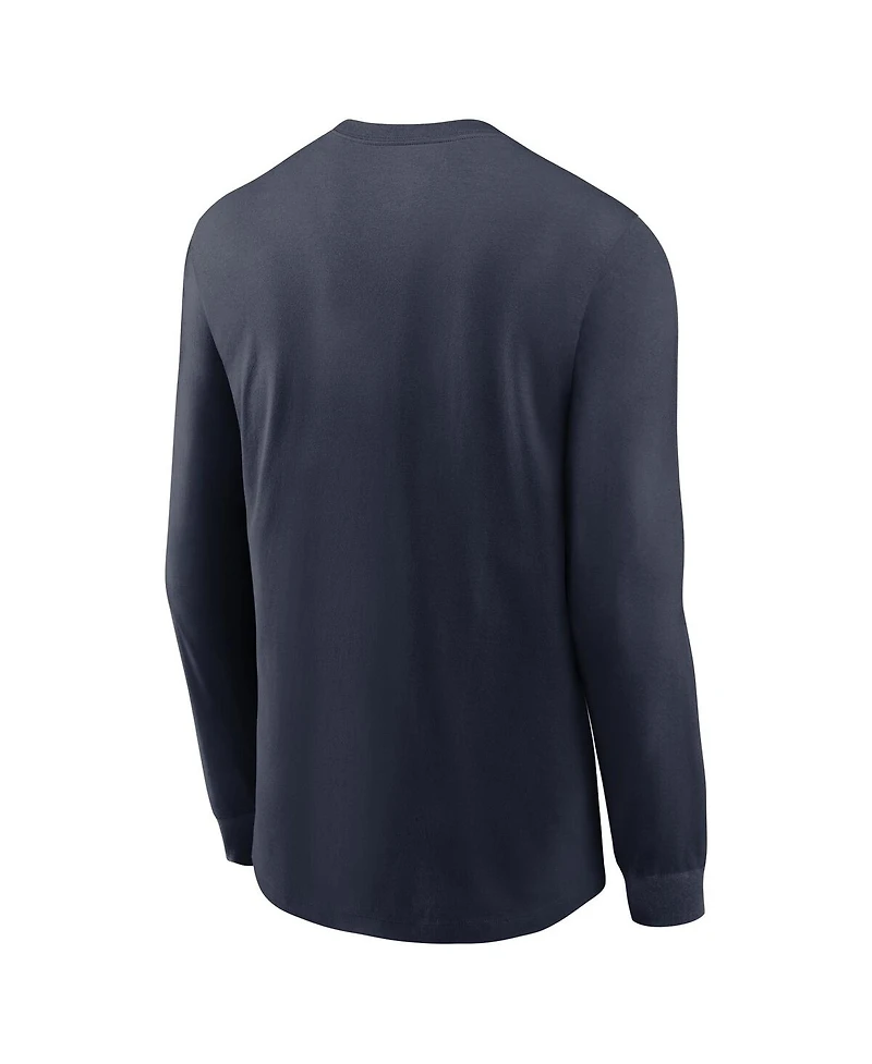 Nike Men's Navy Chicago Bears Play to Win Essential Long Sleeve T-Shirt