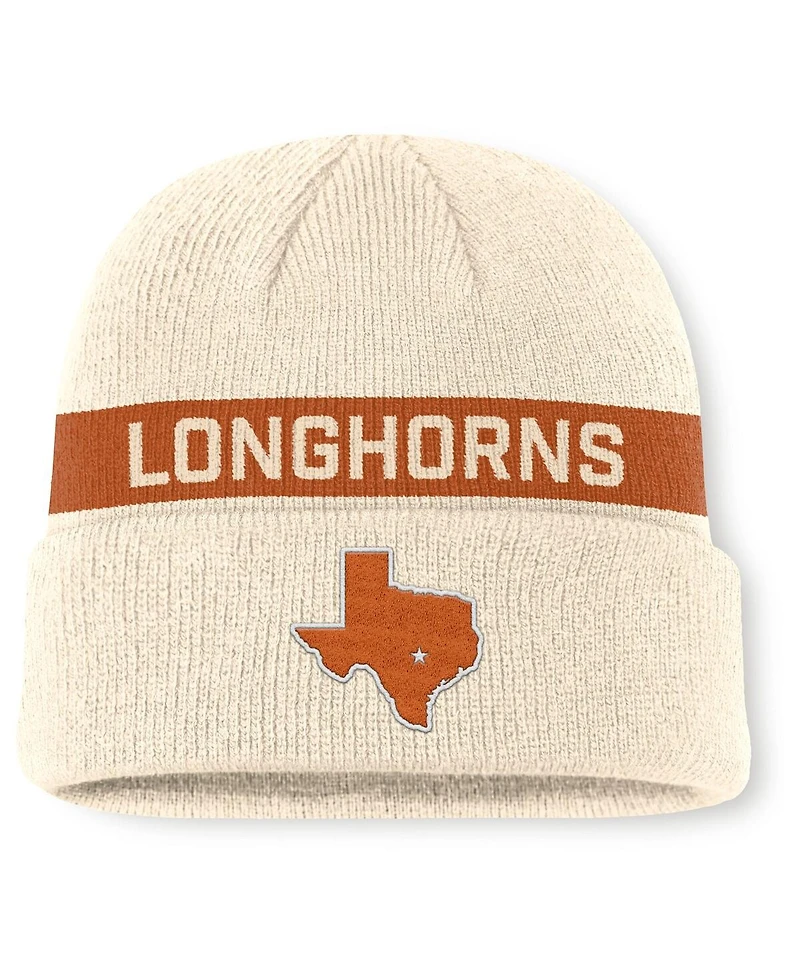 Nike Men's Natural Texas Longhorns Peak Primetime Utility Cuffed Knit Hat