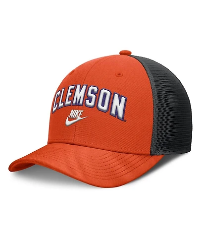 Nike Men's Orange/Black Clemson Tigers Legacy Arch Rise Performance Trucker Adjustable Hat