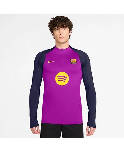 Nike Men's Purple Barcelona 2025/26 Strike Drill Quarter-Zip Long Sleeve Performance Sweatshirt