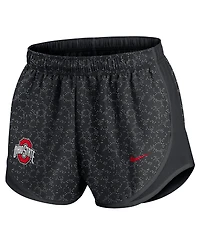 Nike Women's Black Ohio State Buckeyes Tempo Pattern Performance Shorts