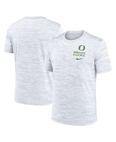 Nike Men's White Oregon Ducks Velocity Stacked Performance T-Shirt