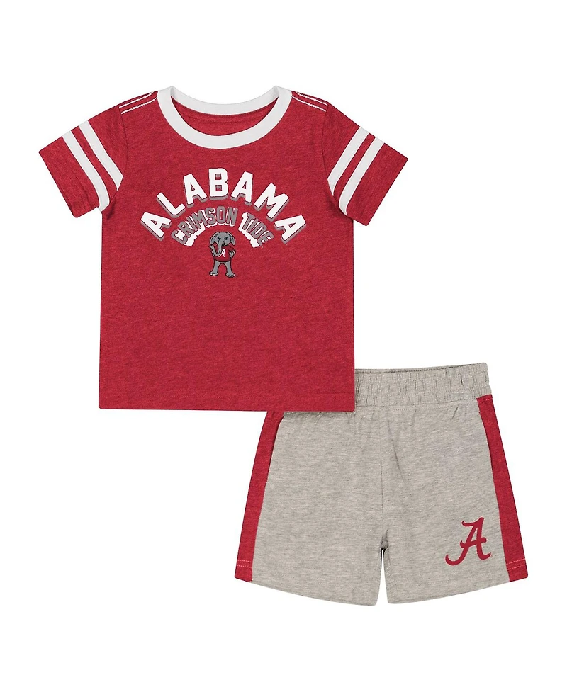 Colosseum Baby Boys and Girls Crimson Alabama Tide T-Shirt Shorts Set