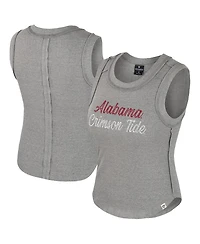 Colosseum Women's Heather Gray Alabama Crimson Tide Beach You Ribbed Tri-Blend Tank Top