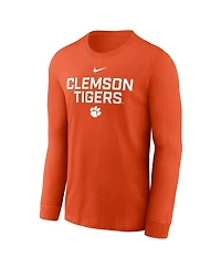 Nike Men's Orange Clemson Tigers 2025 Sideline Performance Long Sleeve T-Shirt