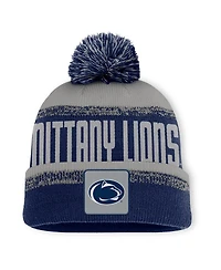 Fanatics Men's Navy/Gray Penn State Nittany Lions Thrive Cuffed with Pom Knit Hat