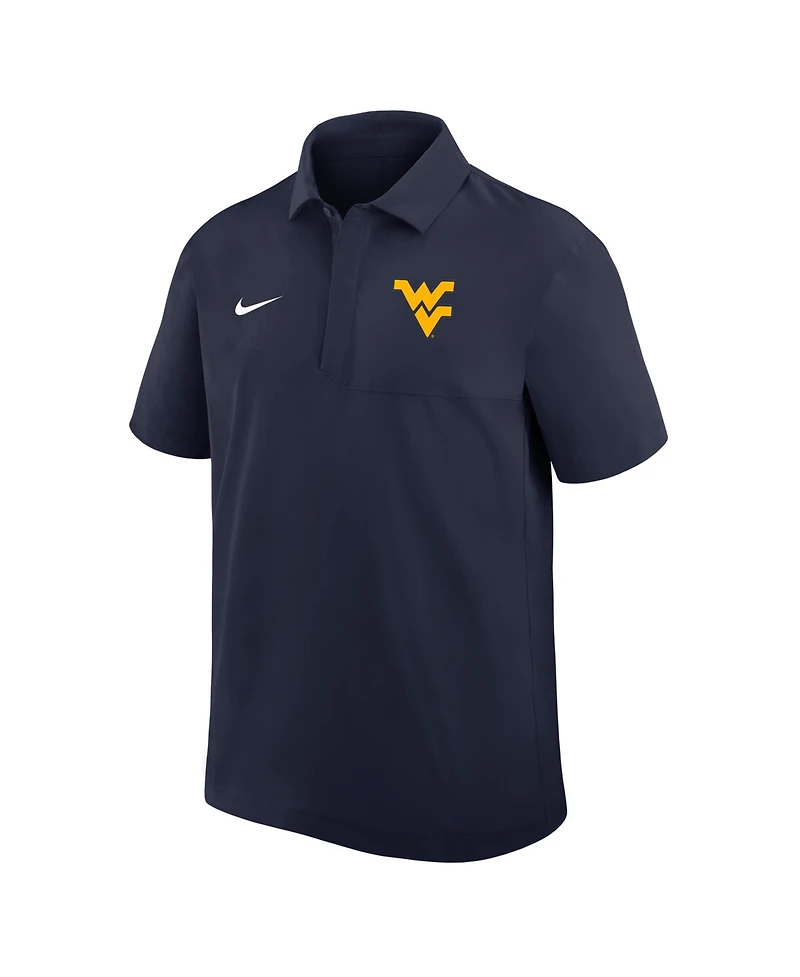 Nike Men's Navy West Virginia Mountaineers 2025 Coaches Sideline Polo Shirt