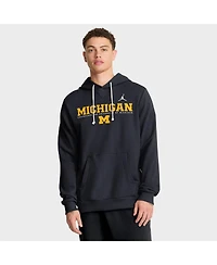 Jordan Men's Navy Michigan Wolverines 2025 Sideline Performance Pullover Hoodie