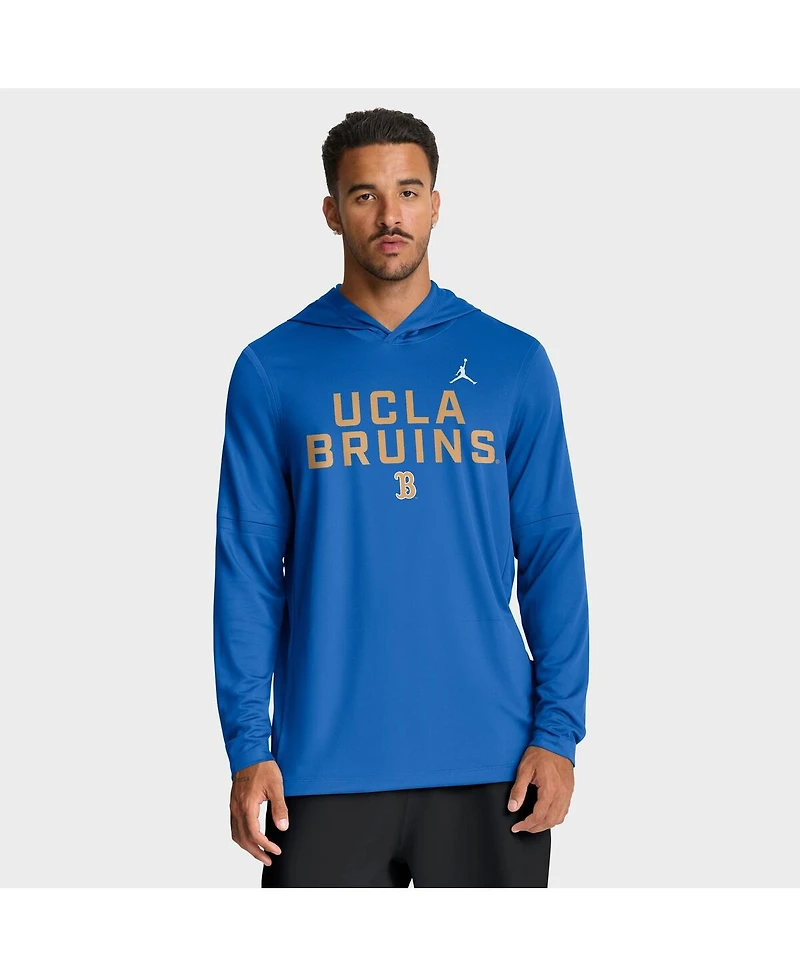 Jordan Men's Blue Ucla Bruins 2025 Sideline Performance Long Sleeve Hoodie T-Shirt