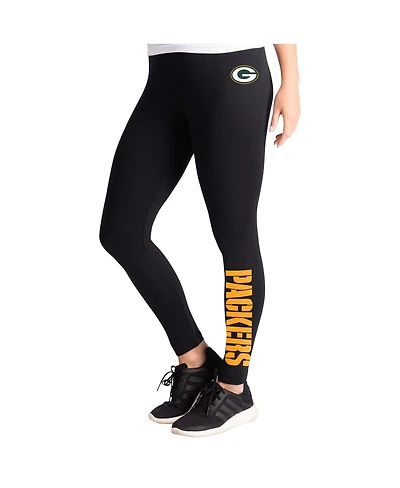G-iii 4Her by Carl Banks Women's Black Green Bay Packers Pregame Leggings