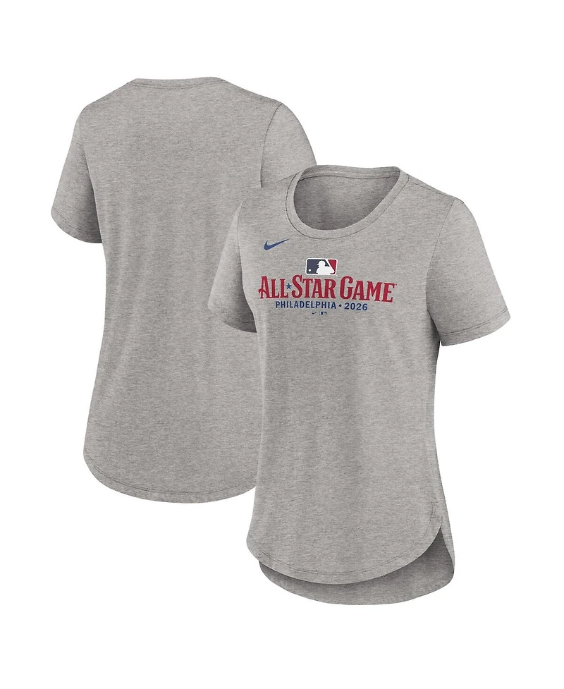 Nike Women's Heather Gray Mlb All-Star 2026 Game Wordmark Tri-Blend T-Shirt