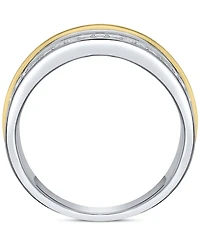 Men's Diamond Triple Row Band (1/2 ct. t.w.) in 10k Two-Tone Gold