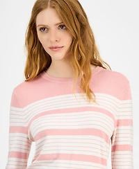 Nautica Jeans Women's Mixed Stripe Crewneck Sweater