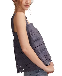 Lucky Brand Women's Eyelet Swing Tank Top