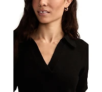 Lucky Brand Women's Cloud Soft Collared Sweater T-Shirt