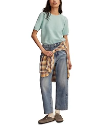 Lucky Brand Women's Cloud Soft Puff Sleeve Sweater T-shirt