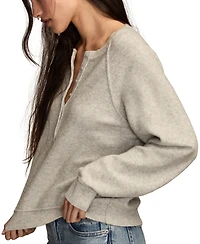 Lucky Brand Women's Relaxed Henley Sweater
