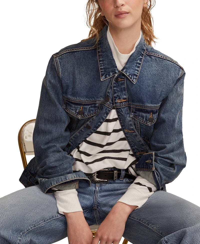 Lucky Brand Women's Cloud Mock Neck Top