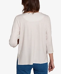 Alfred Dunner Women's Classic Floral Squirrel Harvest Top