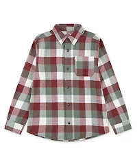 Levi's Boys 2T-7 Buffalo Checkered Flannel Long Sleeve Shirt