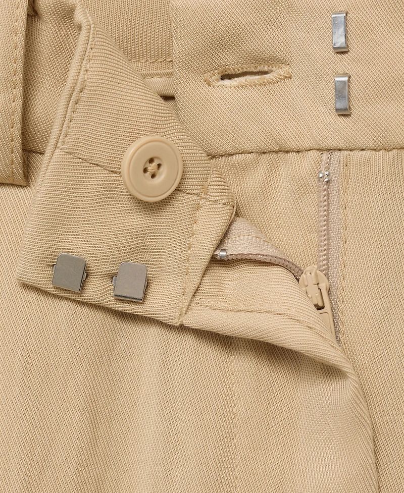 Mango Women's Straight Mid-Rise Suit Pants