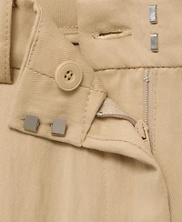 Mango Women's Straight Mid-Rise Suit Pants