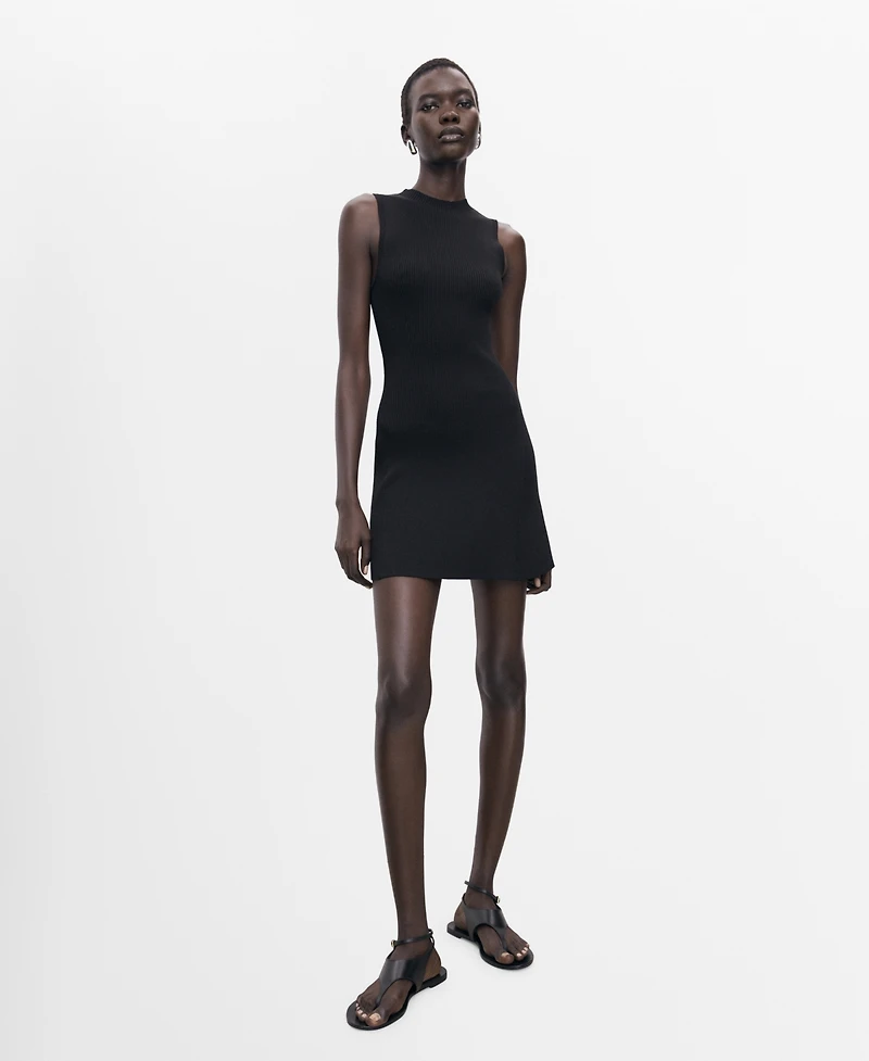 Mango Women's Short Knitted Dress
