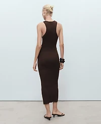Mango Women's Halter-Neck Knitted Dress