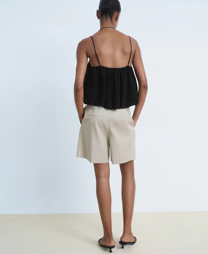 Mango Women's Balloon Crop Top