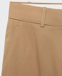 Mango Women's Mid-Rise Wide Leg Cotton Pants