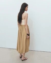 Mango Women's Combined Knitted Balloon Dress