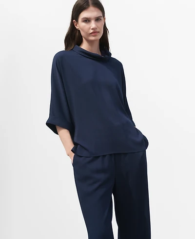 Mango Women's Oversized Flowing Blouse