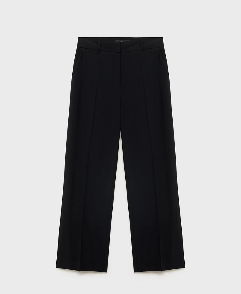 Mango Women's Straight Mid-Rise Pants