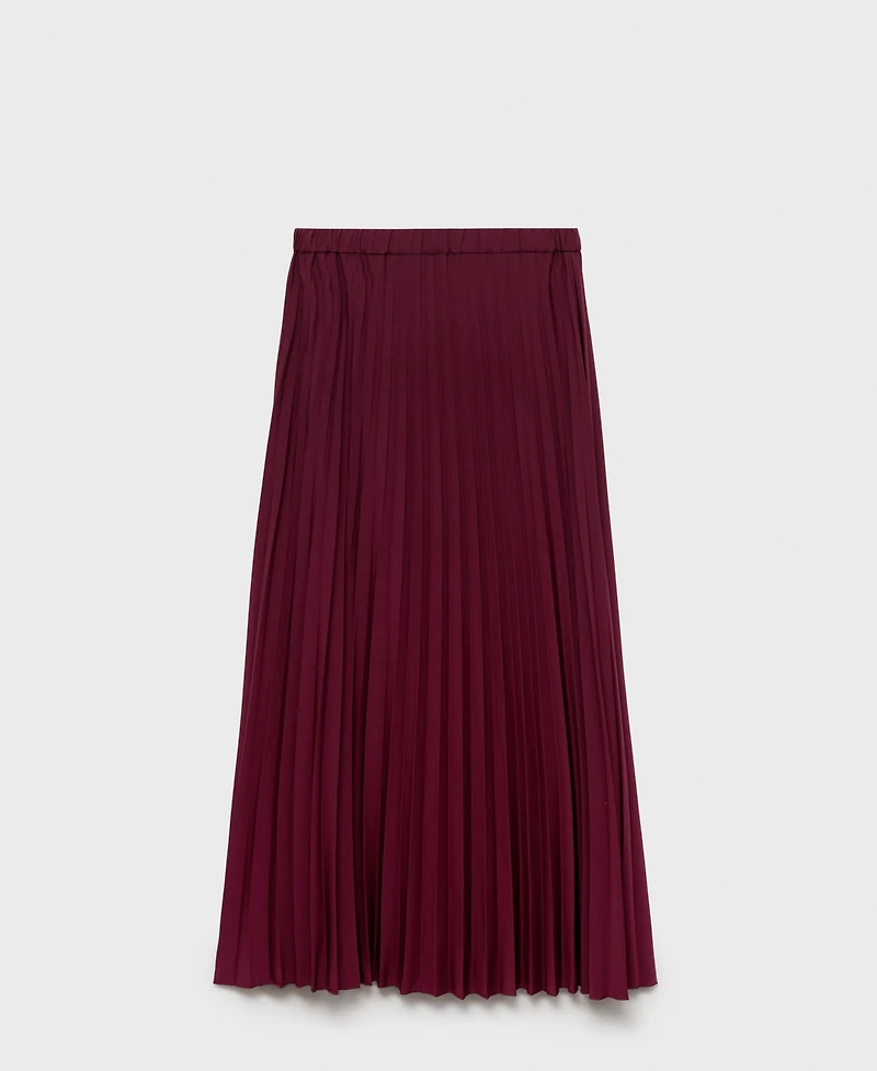 Mango Women's Pleated Long Skirt