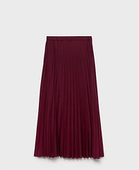 Mango Women's Pleated Long Skirt