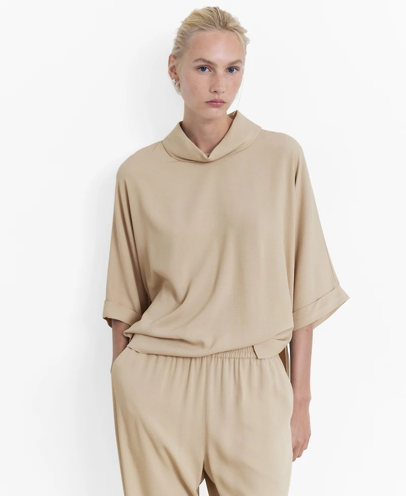 Mango Women's Oversized Flowing Blouse