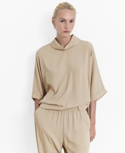 Mango Women's Oversized Flowing Blouse