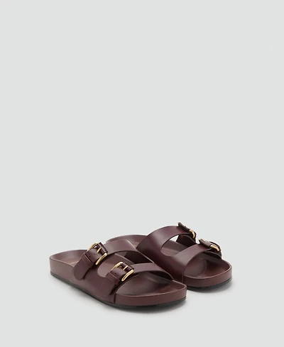 Mango Women's Buckle Flat Sandals